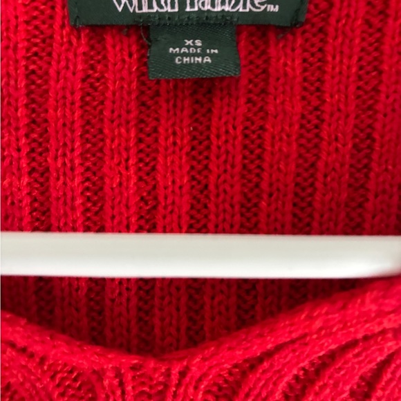 Wild Fable Red Ribbed Crop Long Sleeve Top - Picture 3 of 3